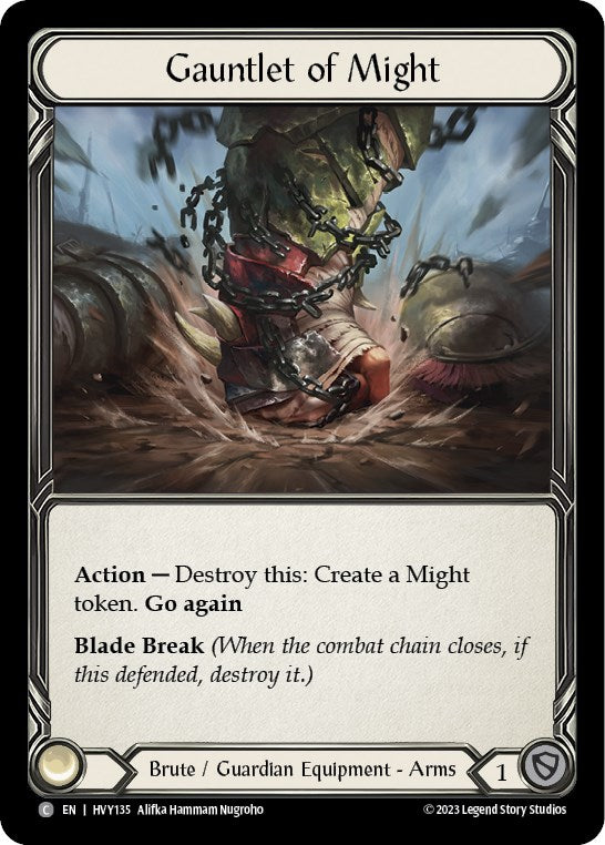 Flesh and Blood TCG | Gauntlet of Might [HVY135] (Heavy Hitters)  Cold Foil | The Nerd Merchant