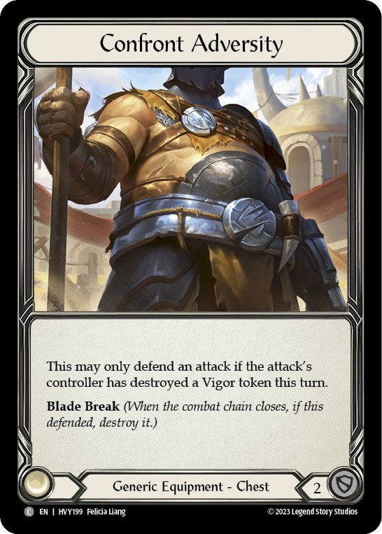 Flesh and Blood TCG | Confront Adversity [HVY199] (Heavy Hitters)  Cold Foil | The Nerd Merchant