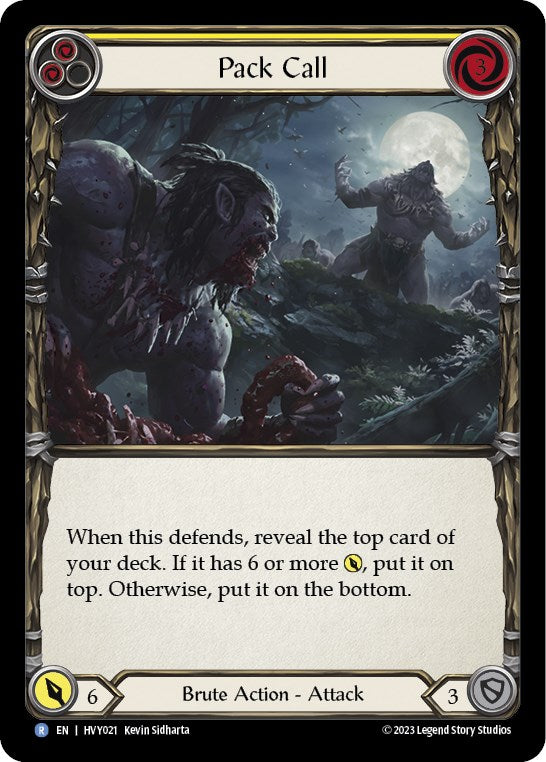 Flesh and Blood TCG | Pack Call (Yellow) [HVY021] (Heavy Hitters)  Rainbow Foil | The Nerd Merchant
