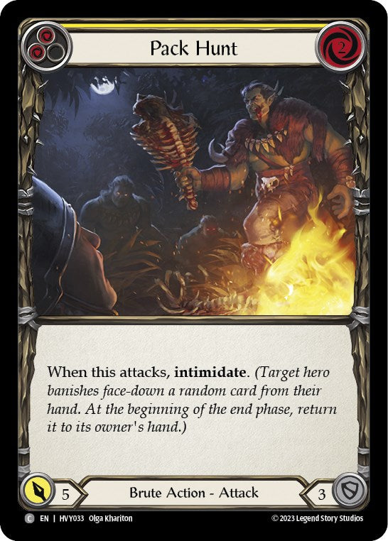 Flesh and Blood TCG | Pack Hunt (Yellow) [HVY033] (Heavy Hitters) | The Nerd Merchant