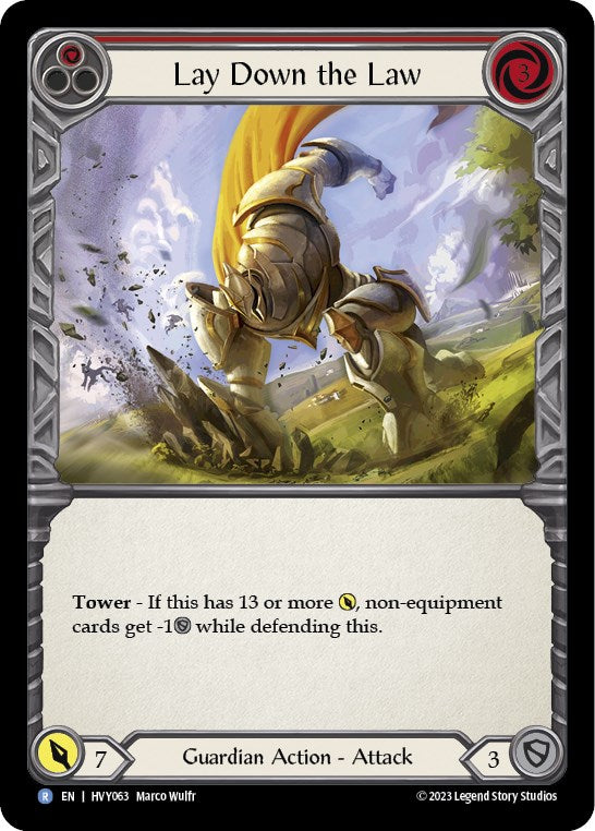 Flesh and Blood TCG | Lay Down the Law [HVY063] (Heavy Hitters)  Rainbow Foil | The Nerd Merchant