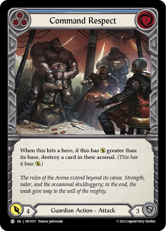 Flesh and Blood TCG | Command Respect (Blue) [HVY073] (Heavy Hitters)  Rainbow Foil | The Nerd Merchant