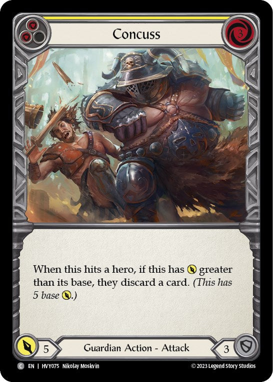 Flesh and Blood TCG | Concuss (Yellow) [HVY075] (Heavy Hitters) | The Nerd Merchant