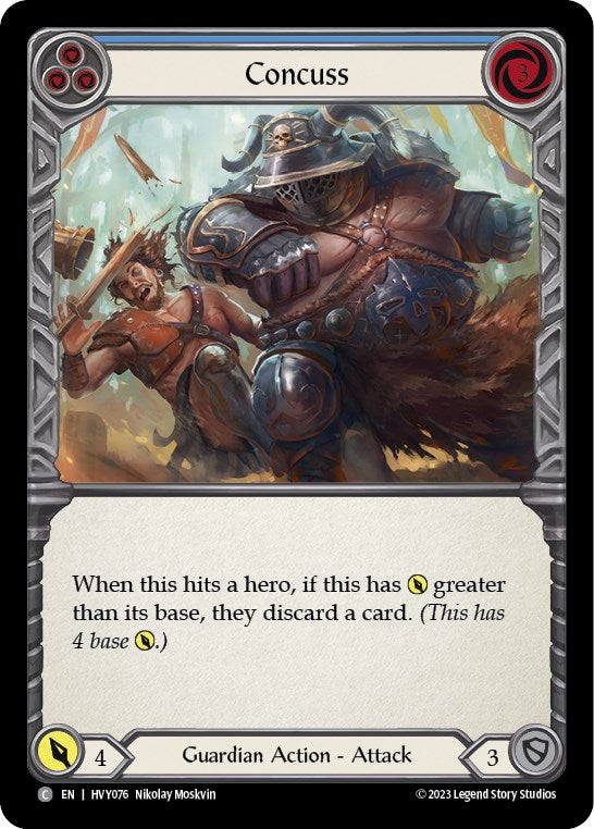 Flesh and Blood TCG | Concuss (Blue) [HVY076] (Heavy Hitters)  Rainbow Foil | The Nerd Merchant