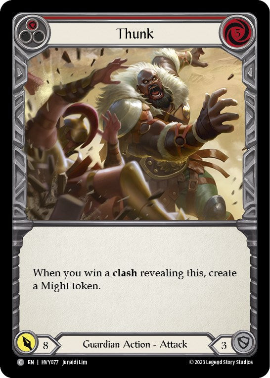 Flesh and Blood TCG | Thunk (Red) [HVY077] (Heavy Hitters)  Rainbow Foil | The Nerd Merchant