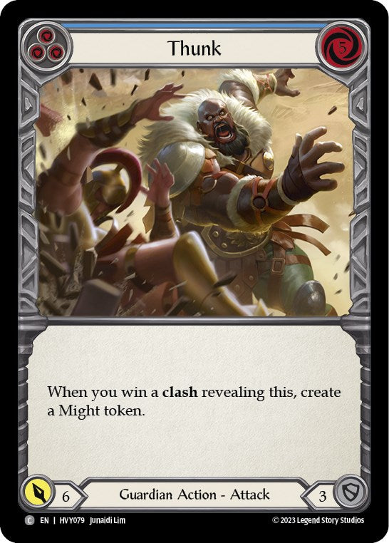 Flesh and Blood TCG | Thunk (Blue) [HVY079] (Heavy Hitters)  Rainbow Foil | The Nerd Merchant