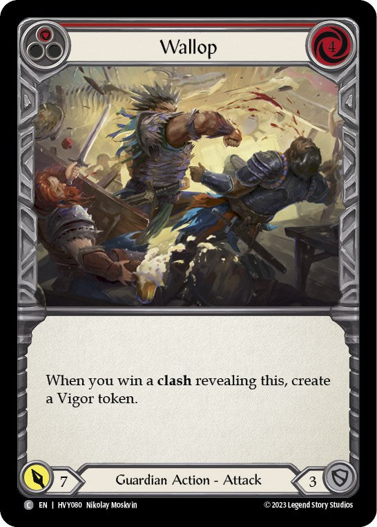 Flesh and Blood TCG | Wallop (Red) [HVY080] (Heavy Hitters)  Rainbow Foil | The Nerd Merchant