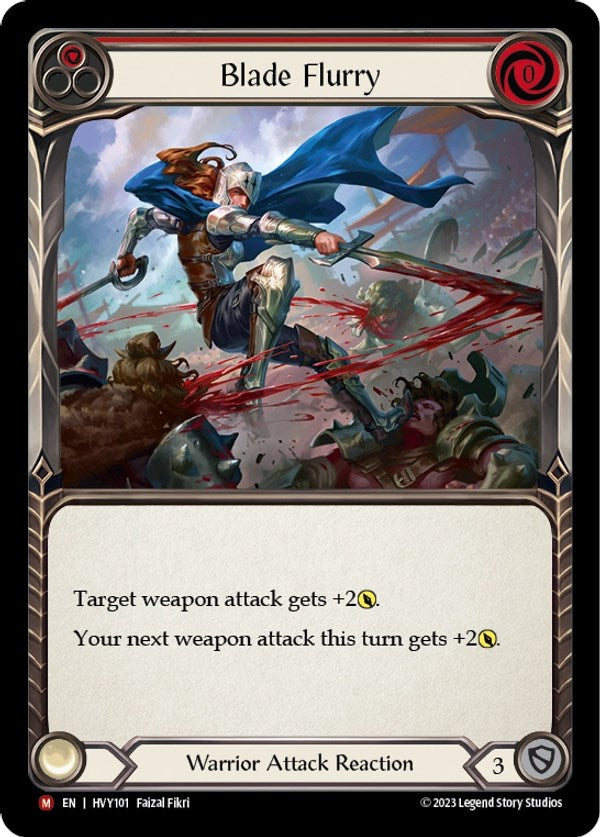 Flesh and Blood TCG | Blade Flurry [HVY101] (Heavy Hitters)  Rainbow Foil | The Nerd Merchant