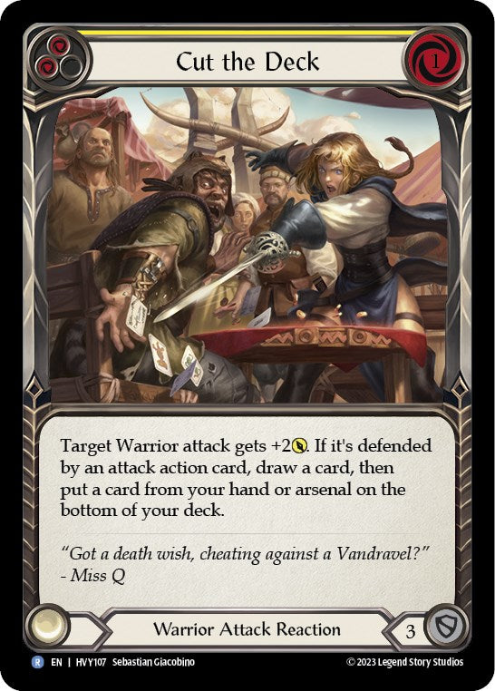 Flesh and Blood TCG | Cut the Deck (Yellow) [HVY107] (Heavy Hitters) | The Nerd Merchant