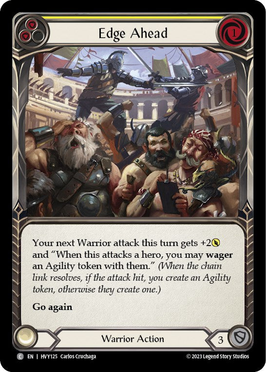 Flesh and Blood TCG | Edge Ahead (Yellow) [HVY125] (Heavy Hitters) | The Nerd Merchant