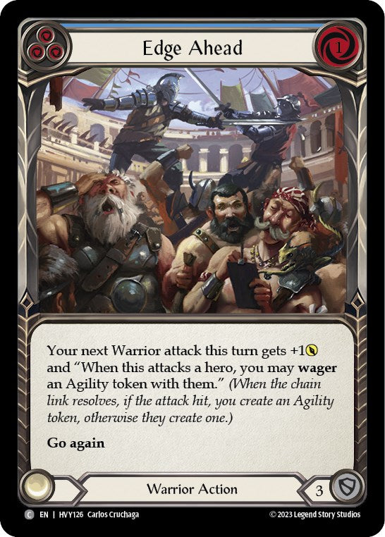 Flesh and Blood TCG | Edge Ahead (Blue) [HVY126] (Heavy Hitters) | The Nerd Merchant
