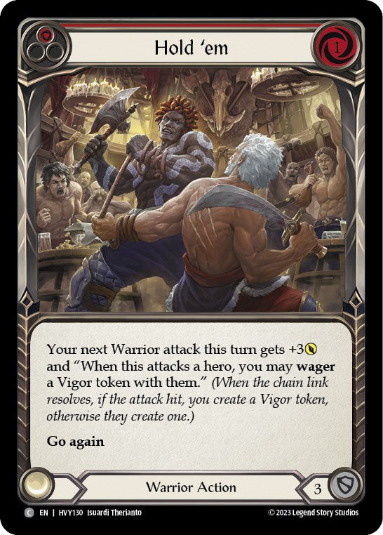Flesh and Blood TCG | Hold 'em (Red) [HVY130] (Heavy Hitters) | The Nerd Merchant