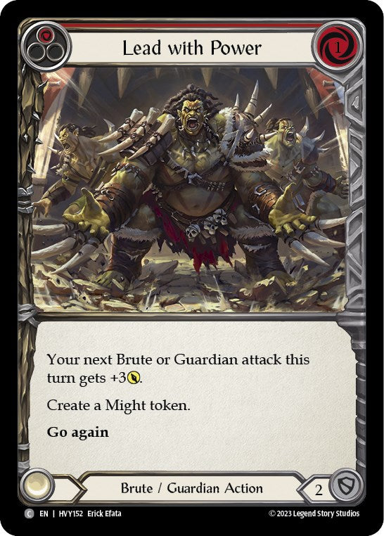 Flesh and Blood TCG | Lead with Power (Red) [HVY152] (Heavy Hitters)  Rainbow Foil | The Nerd Merchant