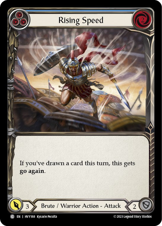 Flesh and Blood TCG | Rising Speed (Blue) [HVY168] (Heavy Hitters) | The Nerd Merchant
