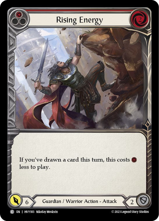 Flesh and Blood TCG | Rising Energy (Red) [HVY183] (Heavy Hitters)  Rainbow Foil | The Nerd Merchant