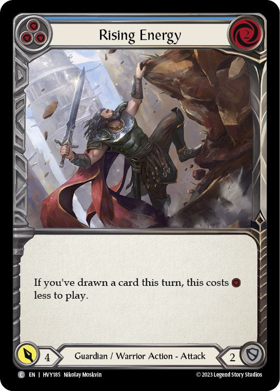 Flesh and Blood TCG | Rising Energy (Blue) [HVY185] (Heavy Hitters)  Rainbow Foil | The Nerd Merchant