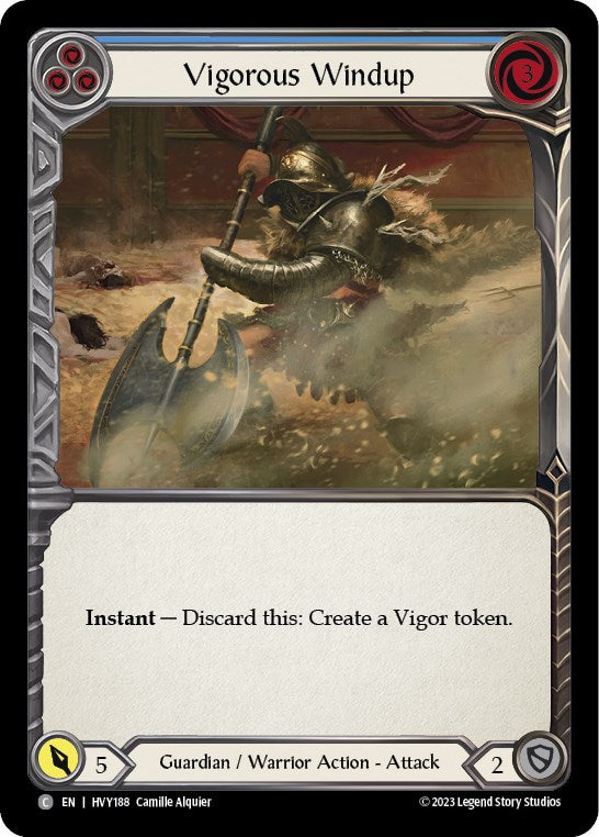 Flesh and Blood TCG | Vigorous Windup (Blue) [HVY188] (Heavy Hitters)  Rainbow Foil | The Nerd Merchant