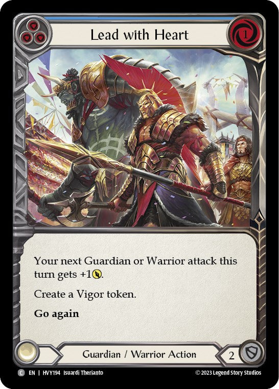Flesh and Blood TCG | Lead with Heart (Blue) [HVY194] (Heavy Hitters)  Rainbow Foil | The Nerd Merchant