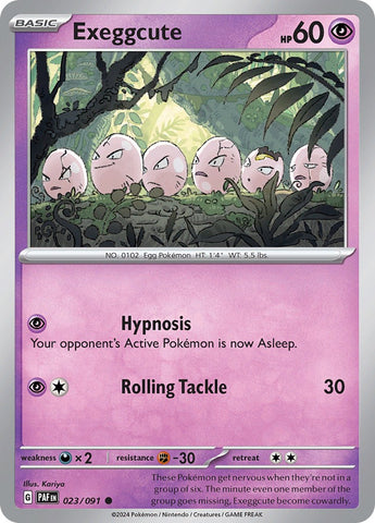 Pokemon | Exeggcute (023/091) [Scarlet & Violet: Paldean Fates] | The Nerd Merchant