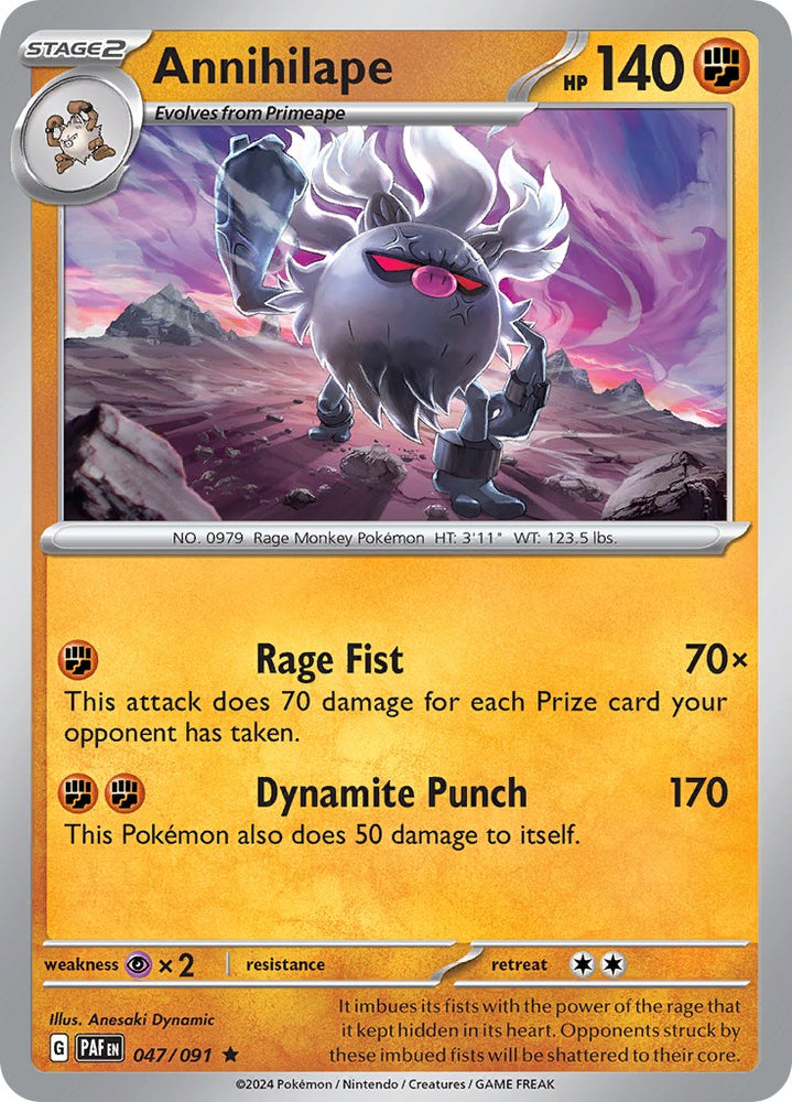 Pokemon | Annihilape (047/091) [Scarlet & Violet: Paldean Fates] | The Nerd Merchant