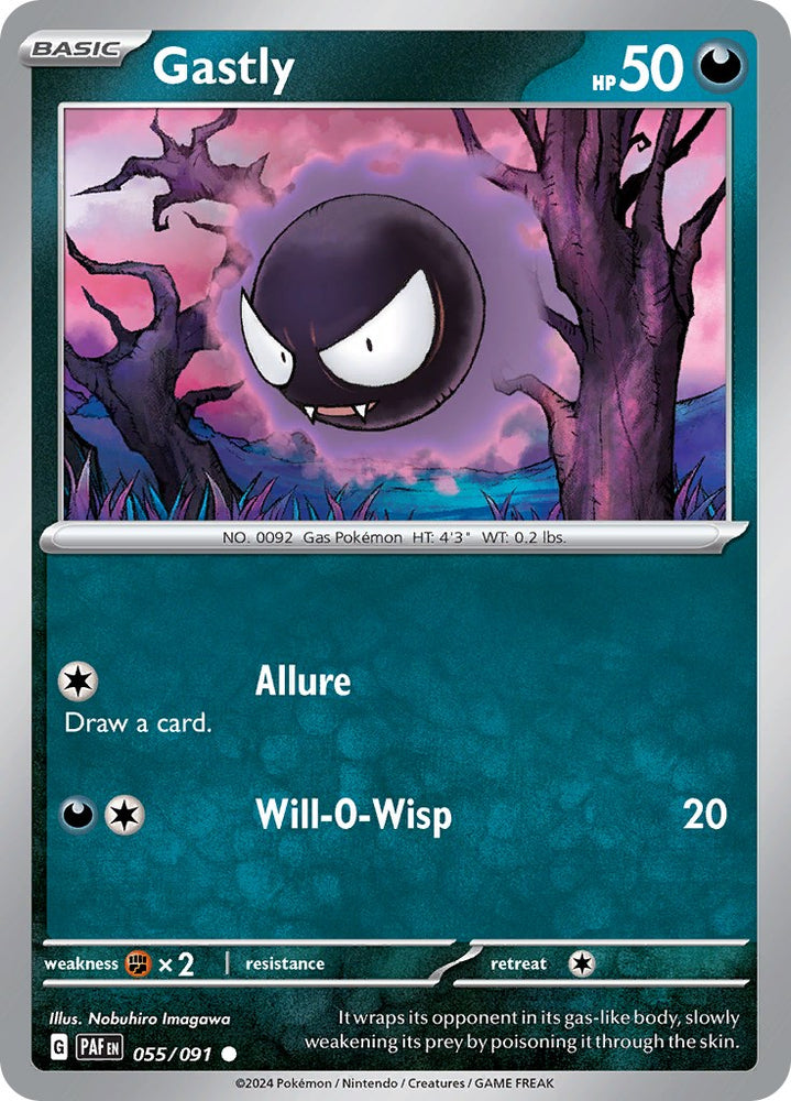 Pokemon | Gastly (055/091) [Scarlet & Violet: Paldean Fates] | The Nerd Merchant