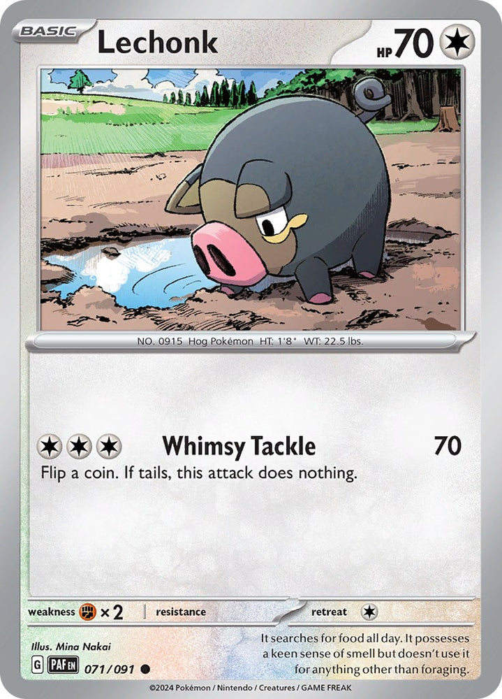 Pokemon | Lechonk (071/091) [Scarlet & Violet: Paldean Fates] | The Nerd Merchant