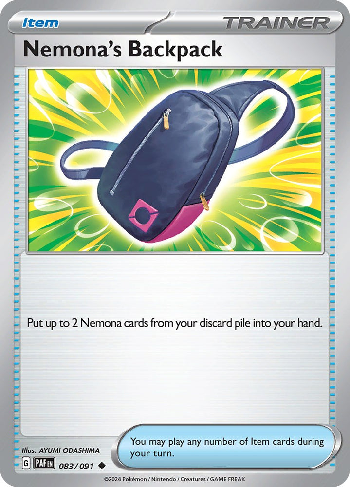 Pokemon | Nemona's Backpack (083/091) [Scarlet & Violet: Paldean Fates] | The Nerd Merchant