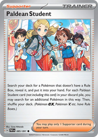 Pokemon | Paldean Student (085/091) [Scarlet & Violet: Paldean Fates] | The Nerd Merchant