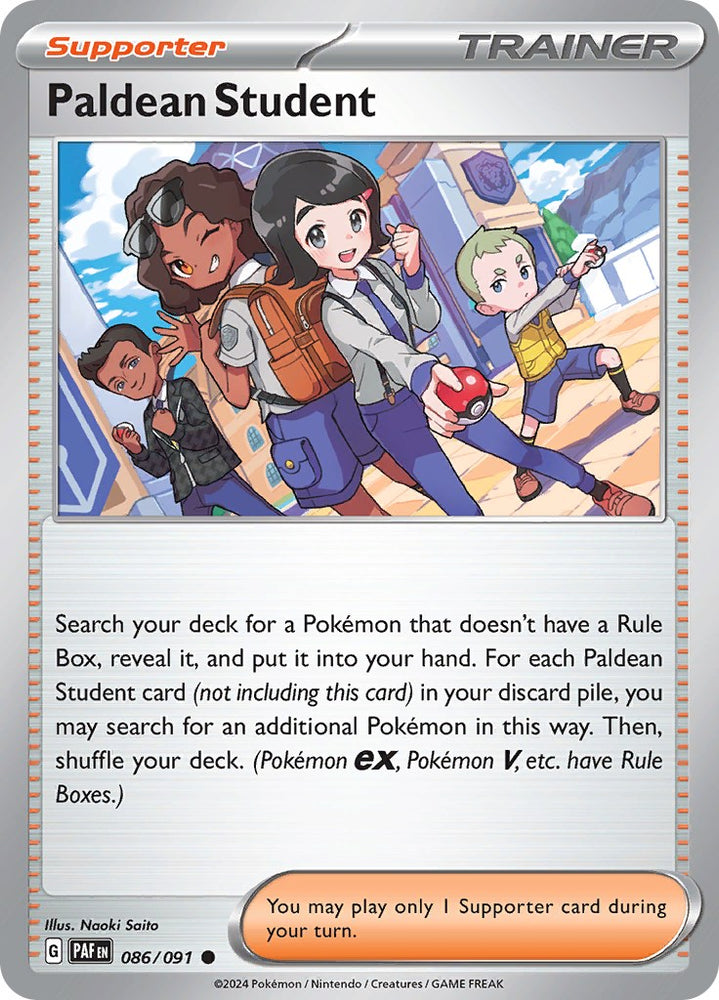 Pokemon | Paldean Student (086/091) [Scarlet & Violet: Paldean Fates] | The Nerd Merchant