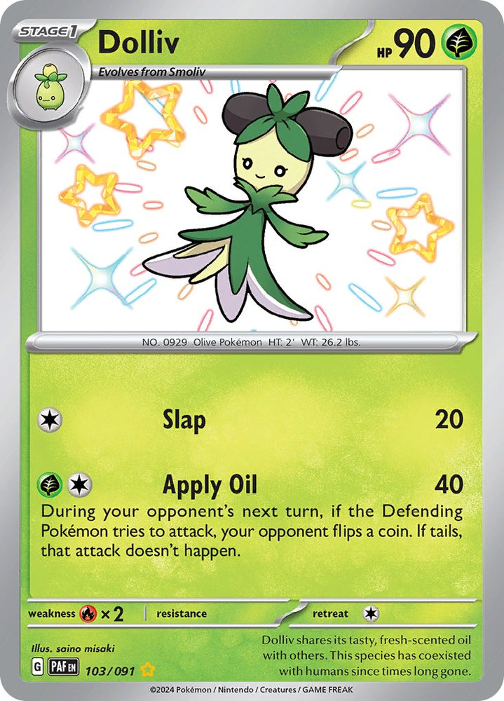 Pokemon | Dolliv (103/091) [Scarlet & Violet: Paldean Fates] | The Nerd Merchant