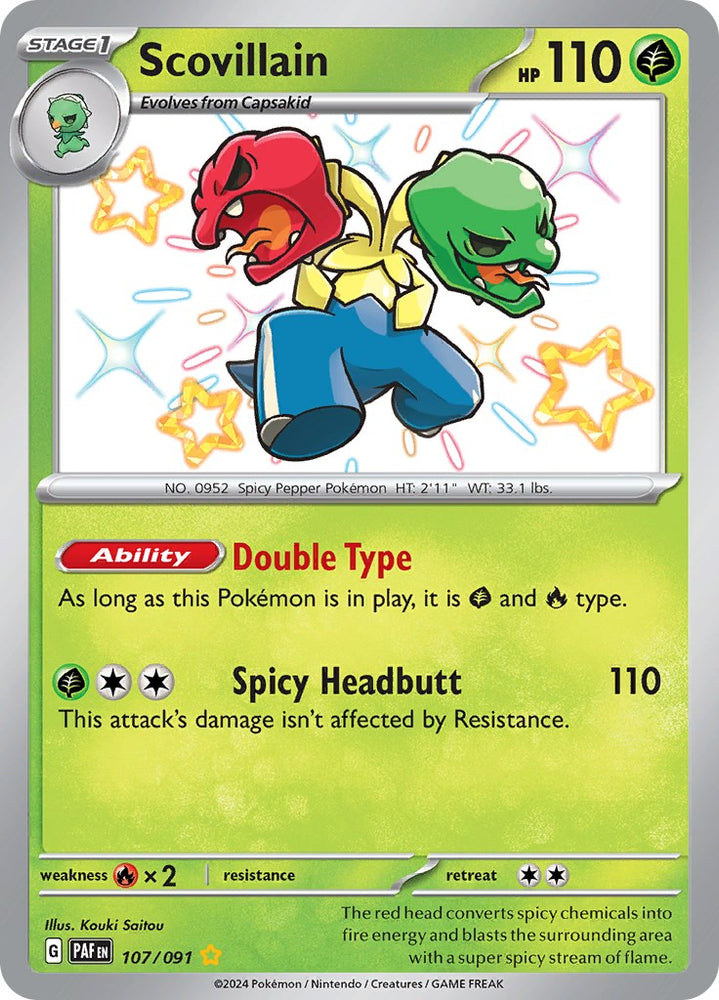 Pokemon | Scovillain (107/091) [Scarlet & Violet: Paldean Fates] | The Nerd Merchant