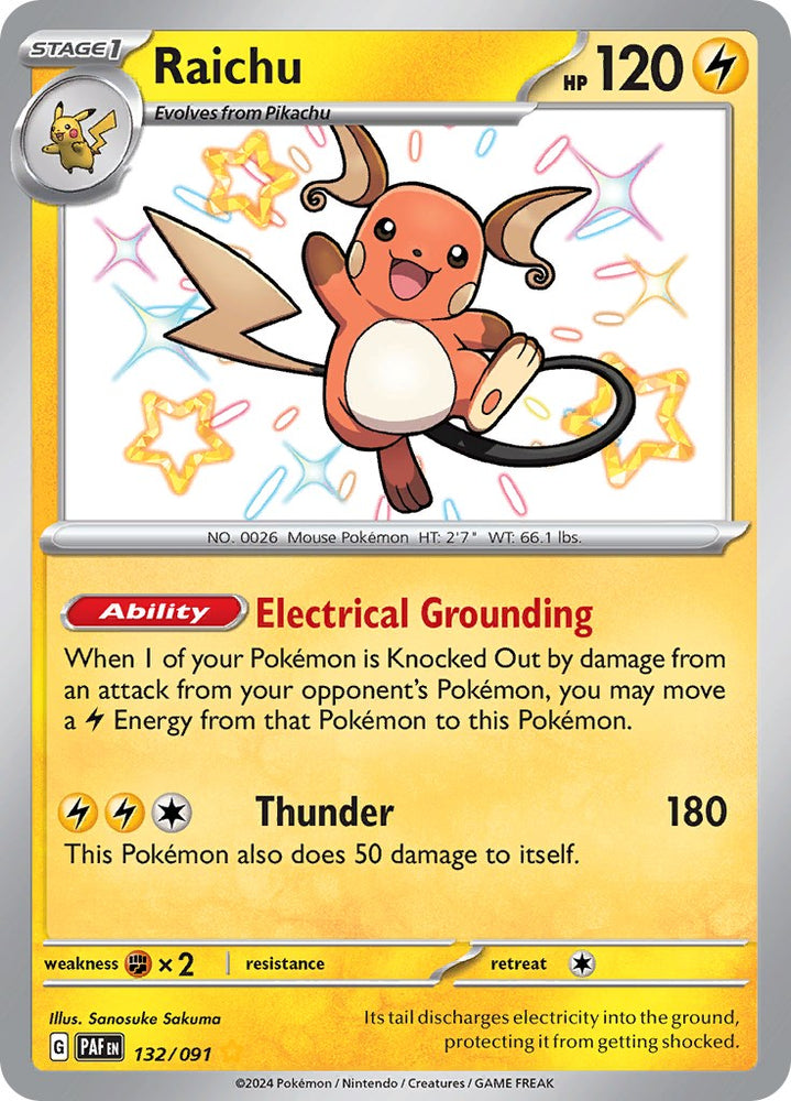 Pokemon | Raichu (132/091) [Scarlet & Violet: Paldean Fates] | The Nerd Merchant