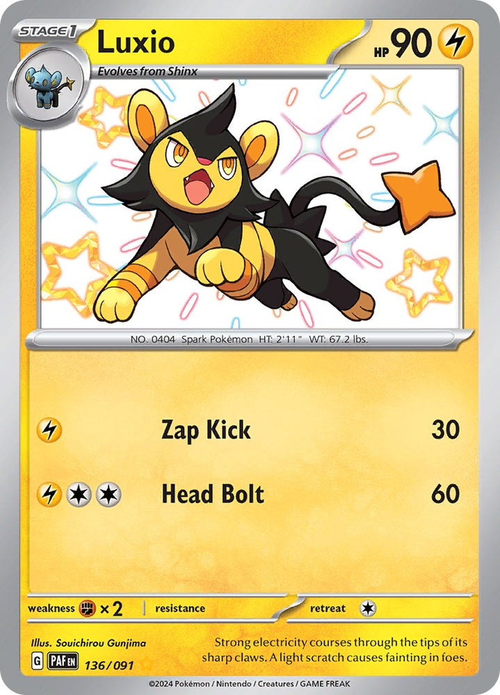 Pokemon | Luxio (136/091) [Scarlet & Violet: Paldean Fates] | The Nerd Merchant