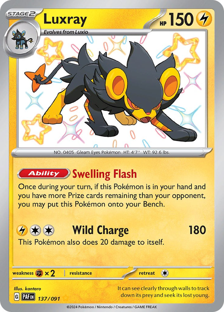 Pokemon | Luxray (137/091) [Scarlet & Violet: Paldean Fates] | The Nerd Merchant