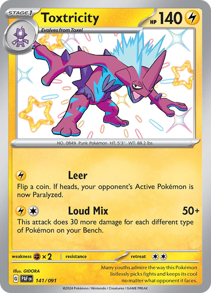 Pokemon | Toxtricity (141/091) [Scarlet & Violet: Paldean Fates] | The Nerd Merchant