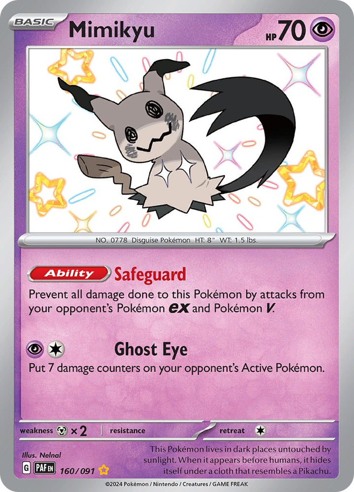 Pokemon | Mimikyu -160/091 [Scarlet & Violet: Paldean Fates] | The Nerd Merchant