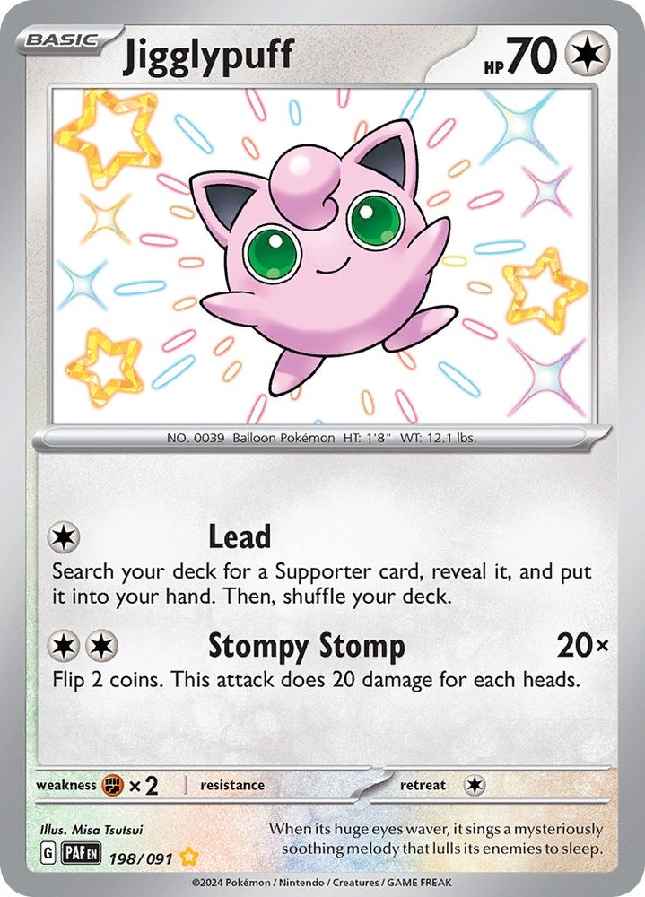 Pokemon | Jigglypuff (198/091) [Scarlet & Violet: Paldean Fates] | The Nerd Merchant