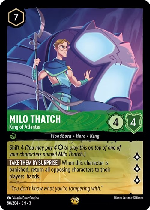 Lorcana | Milo Thatch - King of Atlantis (80/204) [Into the Inklands] | The Nerd Merchant