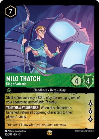 Lorcana | Milo Thatch - King of Atlantis (80/204) [Into the Inklands] | The Nerd Merchant