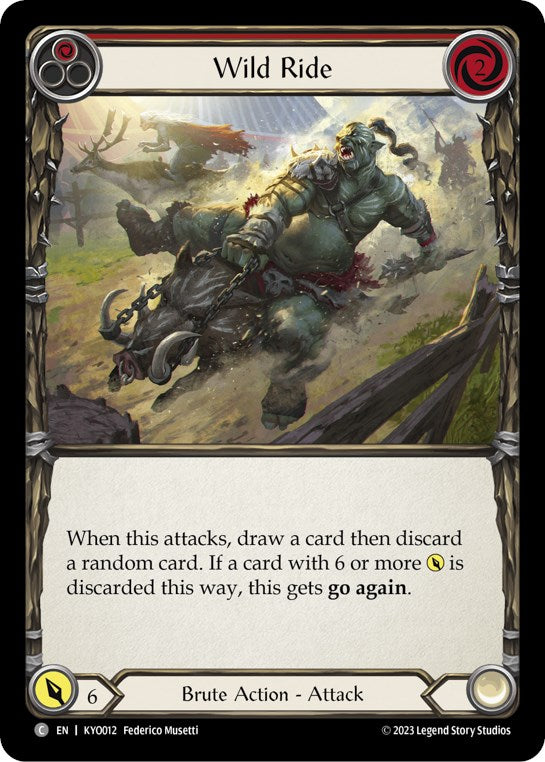 Flesh and Blood TCG | Wild Ride (Red) [KYO012] (Heavy Hitters Kayo Blitz Deck) | The Nerd Merchant