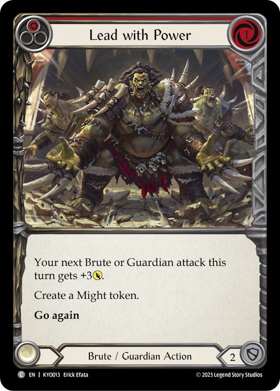 Flesh and Blood TCG | Lead with Power (Red) [KYO013] (Heavy Hitters Kayo Blitz Deck) | The Nerd Merchant