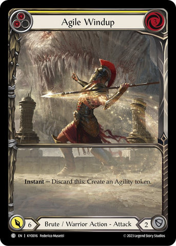 Flesh and Blood TCG | Agile Windup (Yellow) [KYO016] (Heavy Hitters Kayo Blitz Deck) | The Nerd Merchant