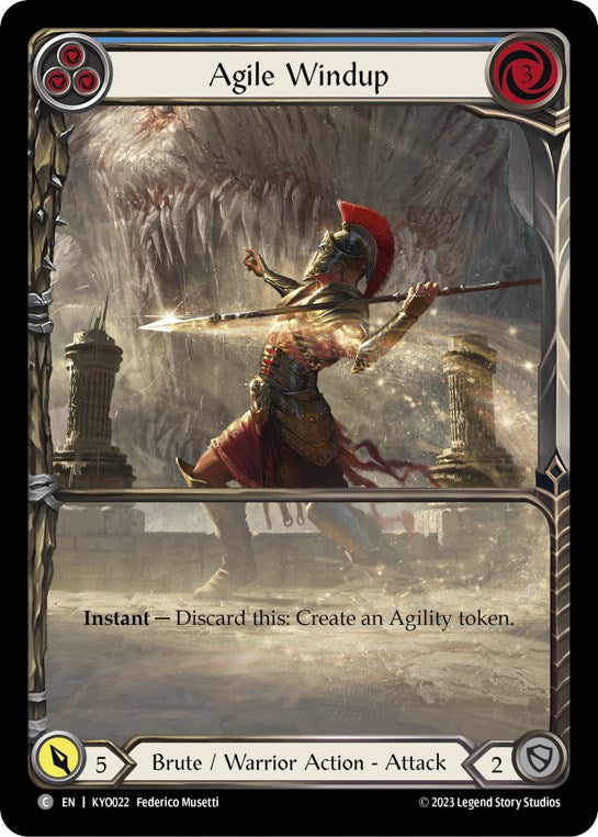 Flesh and Blood TCG | Agile Windup (Blue) [KYO022] (Heavy Hitters Kayo Blitz Deck) | The Nerd Merchant
