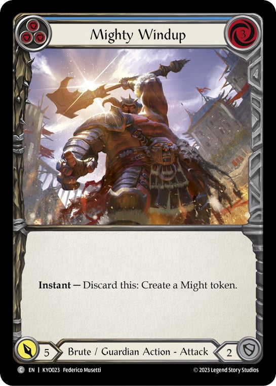 Flesh and Blood TCG | Mighty Windup (Blue) [KYO023] (Heavy Hitters Kayo Blitz Deck) | The Nerd Merchant