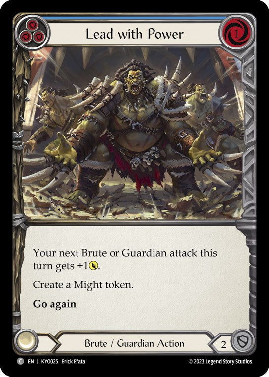 Flesh and Blood TCG | Lead with Power (Blue) [KYO025] (Heavy Hitters Kayo Blitz Deck) | The Nerd Merchant