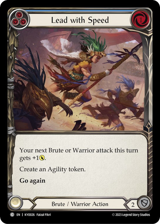 Flesh and Blood TCG | Lead with Speed (Blue) [KYO026] (Heavy Hitters Kayo Blitz Deck) | The Nerd Merchant