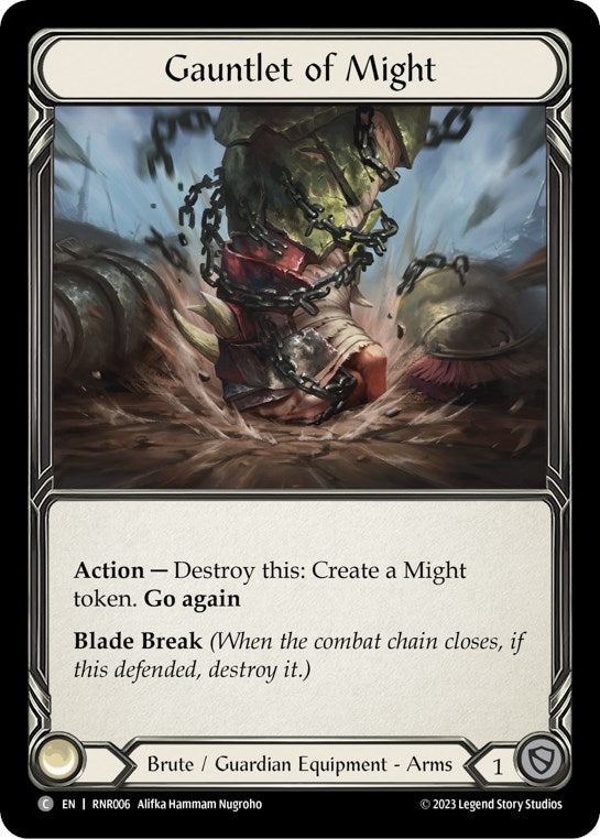 Flesh and Blood TCG | Gauntlet of Might [RNR006] (Rhinar Hero Deck) | The Nerd Merchant