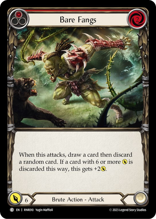 Flesh and Blood TCG | Bare Fangs (Red) [RNR010] (Rhinar Hero Deck) | The Nerd Merchant