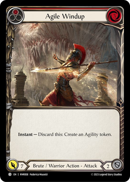 Flesh and Blood TCG | Agile Windup (Red) [RNR008] (Rhinar Hero Deck) | The Nerd Merchant