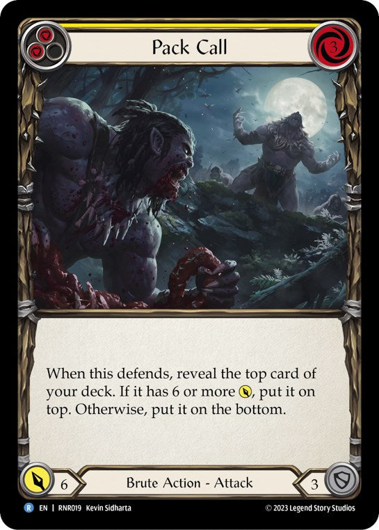 Flesh and Blood TCG | Pack Call (Yellow) [RNR019] (Rhinar Hero Deck) | The Nerd Merchant